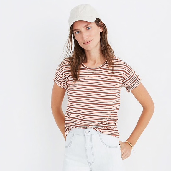 Madewell Tops - Madewell whisper cotton crewneck T Cordoba stripe